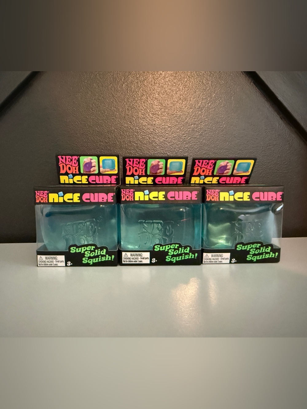 NeeDoh Nice Cube Super Solid Squish! Teal Cube